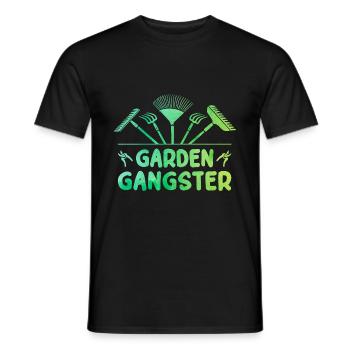 Garden Gangster Graphic Gardener Hogriculture Gard - Männer T-Shirt - Schwarz - Vorne - AI Model Male 178 light (178cm)