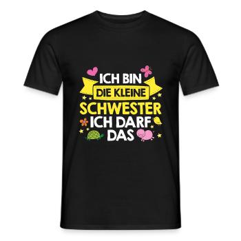 Ich Bin Die Kleine Schwester Ich Darf Das Familie - Männer T-Shirt - Schwarz - Vorne - AI Model Male 178 light (178cm)