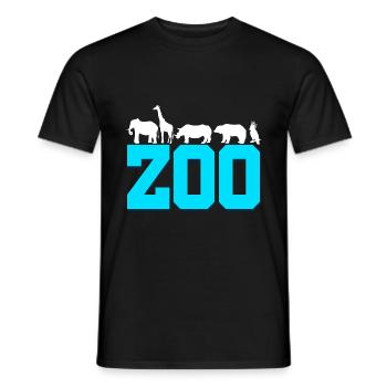 Retro Graphic Animal Keeper Zoo Keeper Animal Love - Männer T-Shirt - Schwarz - Vorne - AI Model Male 178 light (178cm)