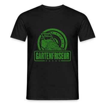 Gärtner Gartenfriseur Rasenmäher Beet Gartenarbeit - Männer T-Shirt - Schwarz - Vorne - AI Model Male 178 light (178cm)