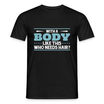 Father's Day Daughter Dad - Men's T-Shirt - black - Front - AI Model Male 178 light (178cm)