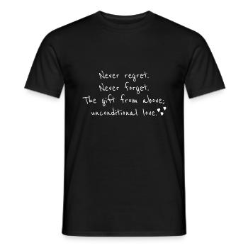 love poem - Men's T-Shirt - black - Front - AI Model Male 178 light (178cm)