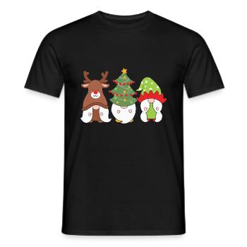 Noël Noël Gnomies - T-shirt homme - noir - Devant - AI Model Male 178 light (178cm)