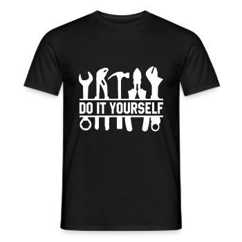Do It Yourself Car lover Mechanic Vehicle Technici - Men's T-Shirt - black - Front - AI Model Male 178 light (178cm)