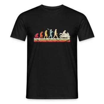 Moto Evolution Vintage Superbike Biker - T-shirt homme - noir - Devant - AI Model Male 178 light (178cm)