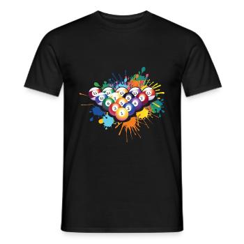 Billiard Evolution Snooker Pool Chalk Billiard Pla - Männer T-Shirt - Schwarz - Vorne - AI Model Male 178 light (178cm)