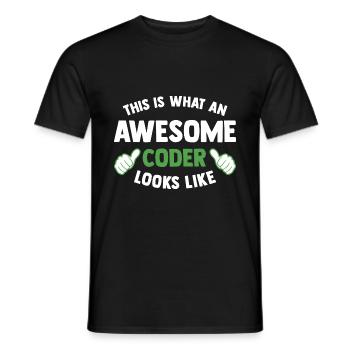 This Is What An Awesome Coder Looks Like Programmi - Männer T-Shirt - Schwarz - Vorne - AI Model Male 178 light (178cm)