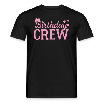 Birthday crew - Men's T-Shirt - black - Front - AI Model Male 178 light (178cm)