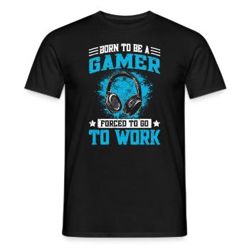 Gamer Saying - Boys Video Games & Gaming - Men's T-Shirt - black - Front - AI Model Male 178 light (178cm)