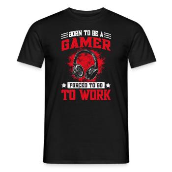 Gamer Saying - Boys Video Games & Gaming - Men's T-Shirt - black - Front - AI Model Male 178 light (178cm)
