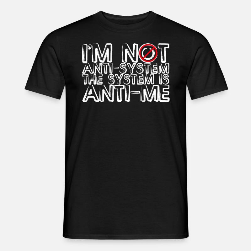 Anti-système Anti-Me Rebellious Statement Design - T-shirt homme - noir