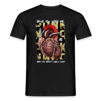 Punk Heart - Men's T-Shirt - black - Front - AI Model Male 178 light (178cm)
