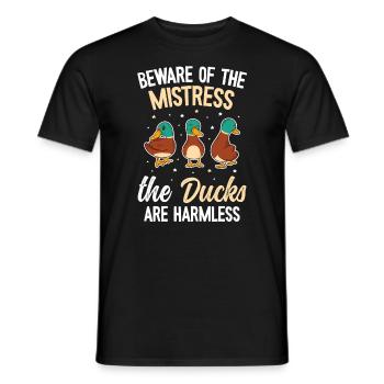 Funny & Cute Duck Design - Ducks - Men's T-Shirt - black - Front - AI Model Male 178 light (178cm)
