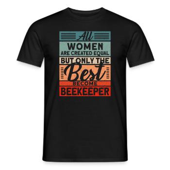 Drôles d’apiculteurs et d’abeilles - T-shirt homme - noir - Devant - AI Model Male 178 light (178cm)