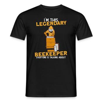 Funny beekeepers & bees - Men's T-Shirt - black - Front - AI Model Male 178 light (178cm)