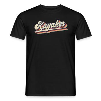 Fun Kayker & Paddle & Kayak - Men's T-Shirt - black - Front - AI Model Male 178 light (178cm)