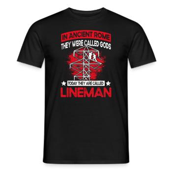 Funny electrician - Men's T-Shirt - black - Front - AI Model Male 178 light (178cm)