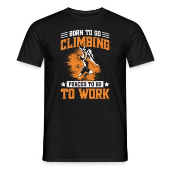 Fun bouldering & climbing - Men's T-Shirt - black - Front - AI Model Male 178 light (178cm)