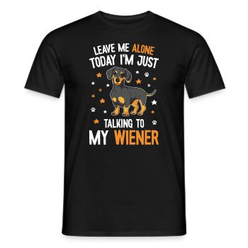 Cute Dachshund Mom - Men's T-Shirt - black - Front - AI Model Male 178 light (178cm)