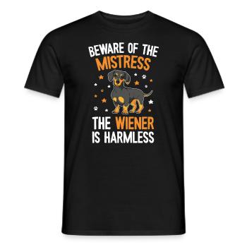 Cute Dachshund Mom - Men's T-Shirt - black - Front - AI Model Male 178 light (178cm)
