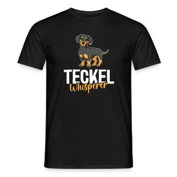 Cute Dachshund Mom - Men's T-Shirt - black - Front - AI Model Male 178 light (178cm)