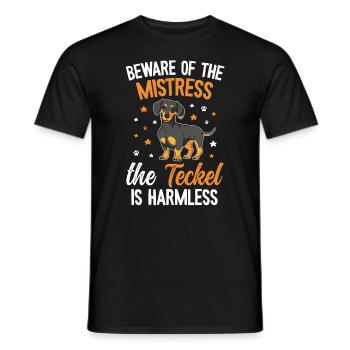 Cute Dachshund Mom - Men's T-Shirt - black - Front - AI Model Male 178 light (178cm)