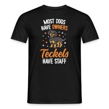 Cute Dachshund Mom - Men's T-Shirt - black - Front - AI Model Male 178 light (178cm)