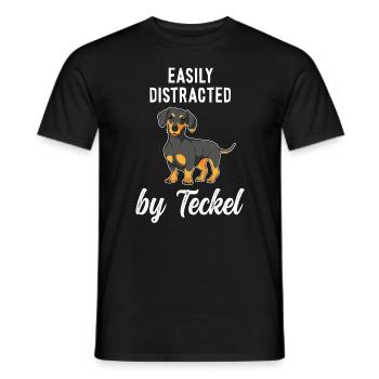 Cute Dachshund Mom - Men's T-Shirt - black - Front - AI Model Male 178 light (178cm)
