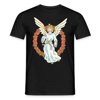 Ange Gardien Ange Protecteur Chapelet Spirituel - T-shirt homme - noir - Devant - AI Model Male 178 light (178cm)