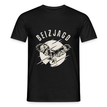 Beizjagd Falkner Falknerei falconry falcon - Männer T-Shirt - Schwarz - Vorne - AI Model Male 178 light (178cm)