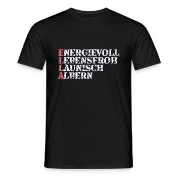 ella - Männer T-Shirt - Schwarz - Vorne - AI Model Male 178 light (178cm)