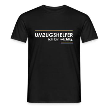 Umzugshelfer - Männer T-Shirt - Schwarz - Vorne - AI Model Male 178 light (178cm)