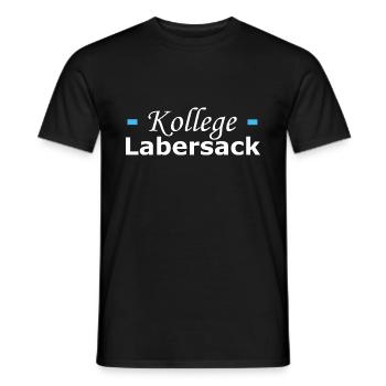 Kollege Labersack - Männer T-Shirt - Schwarz - Vorne - AI Model Male 178 light (178cm)