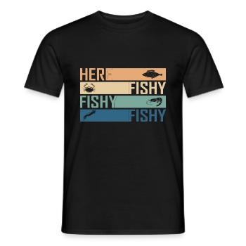 Pêcher Pêcheur Canne à pêche - T-shirt homme - noir - Devant - AI Model Male 178 light (178cm)