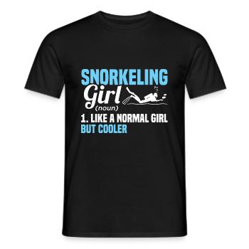 Snorkeling Girl Noun Definition Diver Scuba Diving - Männer T-Shirt - Schwarz - Vorne - AI Model Male 178 light (178cm)