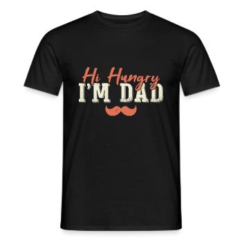 Hallo Hungrig, ich bin Papa - Männer T-Shirt - Schwarz - Vorne - AI Model Male 178 light (178cm)