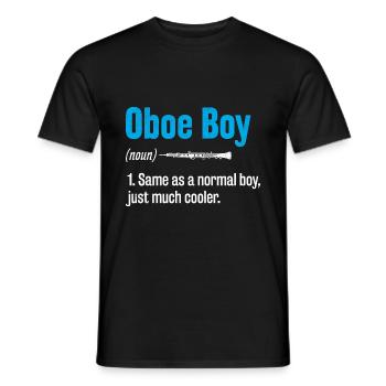 Oboe Boy Oboe Basoonist Marching Band Instrument B - Men's T-Shirt - black - Front - AI Model Male 178 light (178cm)