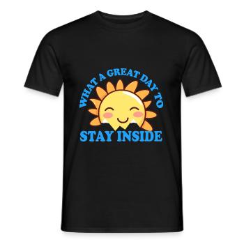 SONNE SONNENSCHEIN SONNENBLUME - Männer T-Shirt - Schwarz - Vorne - AI Model Male 178 light (178cm)