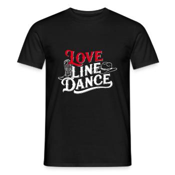 Love Line Dance ich liebe Line Dancing - Männer T-Shirt - Schwarz - Vorne - AI Model Male 178 light (178cm)