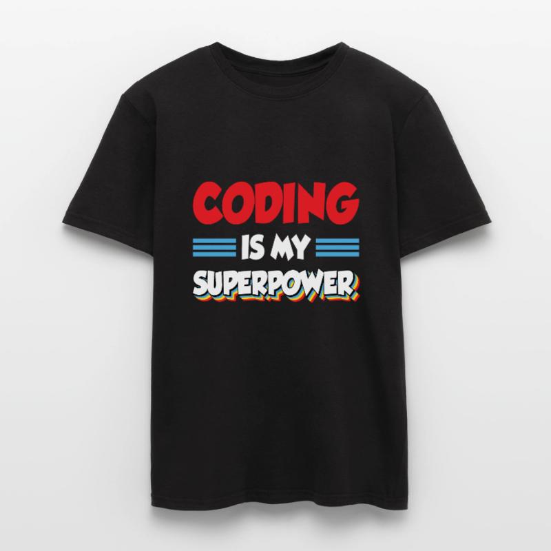 Coding Is My Superpower Programming Coder Computer Männer T-Shirt