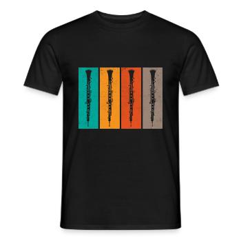 Oboist Oboe Basoonist Marching Band Instrumen - Männer T-Shirt - Schwarz - Vorne - AI Model Male 178 light (178cm)