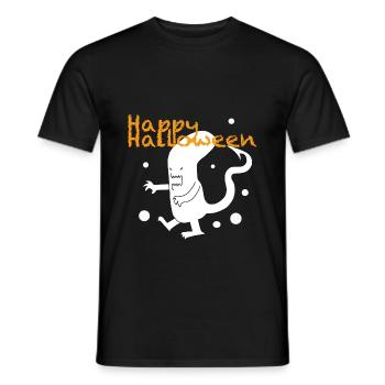 Halloween monster white - Men's T-Shirt - black - Front - AI Model Male 178 light (178cm)