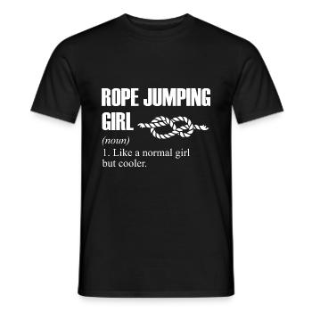 Rope Jumping Girl Definition Rope Jumping Rope Ski - Männer T-Shirt - Schwarz - Vorne - AI Model Male 178 light (178cm)