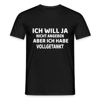 Ich will ja nicht.., witziges Sprit Inflation - Männer T-Shirt - Schwarz - Vorne - AI Model Male 178 light (178cm)