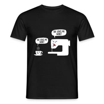 Funny Graphic Knitting Wool Quilting Stitching Sew - Männer T-Shirt - Schwarz - Vorne - AI Model Male 178 light (178cm)