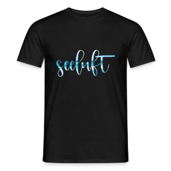 Typographie de l'air marin - T-shirt homme - noir - Devant - AI Model Male 178 light (178cm)