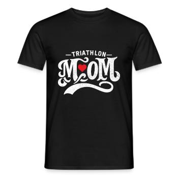 Triathlon Mama Schwimmen Rad Laufen Triathletin Mutter - Männer T-Shirt - Schwarz - Vorne - AI Model Male 178 light (178cm)