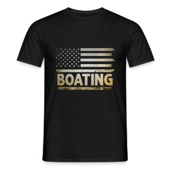 Pavillon des États-Unis Pédalo - T-shirt homme - noir - Devant - AI Model Male 178 light (178cm)