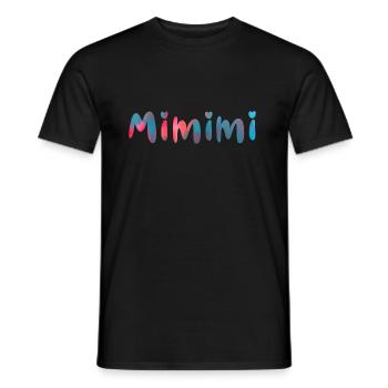 mimimi ,name, typo,sprüche,bunt - Men's T-Shirt - black - Front - AI Model Male 178 light (178cm)