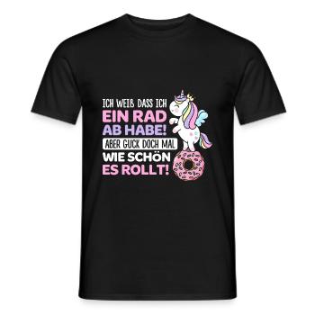 Ich Weiß Dass Ich Ein Rad Ab Habe Aber Guck Doch M - Männer T-Shirt - Schwarz - Vorne - AI Model Male 178 light (178cm)